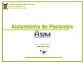 Aislamiento de pacientes   capacitacion hsjm internado
