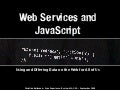 Web services and JavaScript
