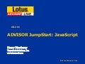 Advisor Jumpstart: JavaScript