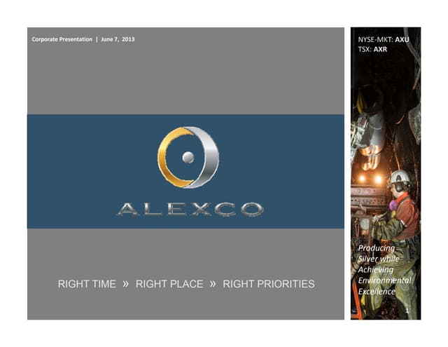 Alexco Resource Corp. video