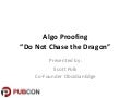 Algo Proofing - PubCon Las Vegas 2012