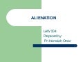 Alienation of Land