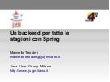 Un backend per tutte le stagioni con Spring