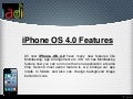iPhone OS 4.0 Features