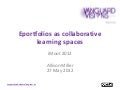 Eportfolios as Collaborative Learning Spaces