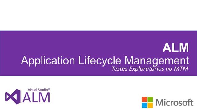 ALM - Testes Exploratórios no Microsoft Test Manager