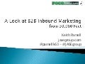 A Look at B2B Inbound Marketing from 30,000 Feet