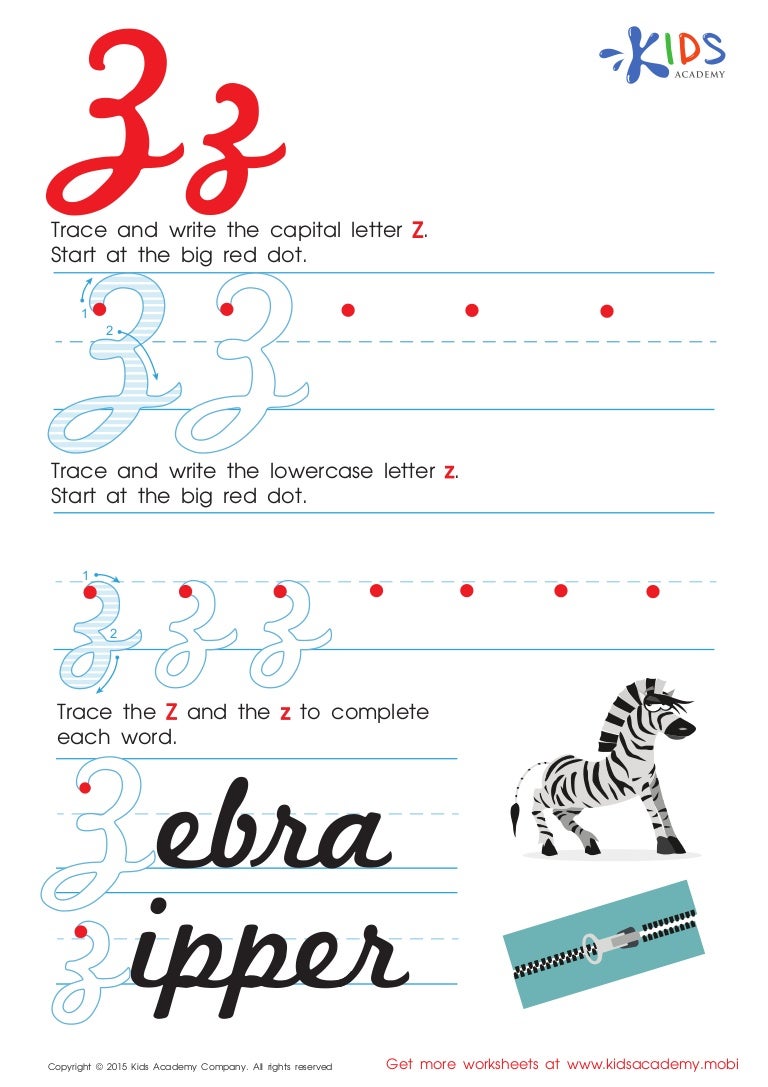 Worksheet Cursive Letter Z alphabet cursive letter z
