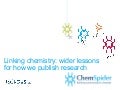Linking chemistry: wider lessons for how we publish research