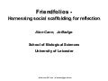 Friendfolios - Harnessing social scaffolding for reflection