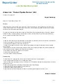Altacor Ltd. ' Product Pipeline Review ' 2012