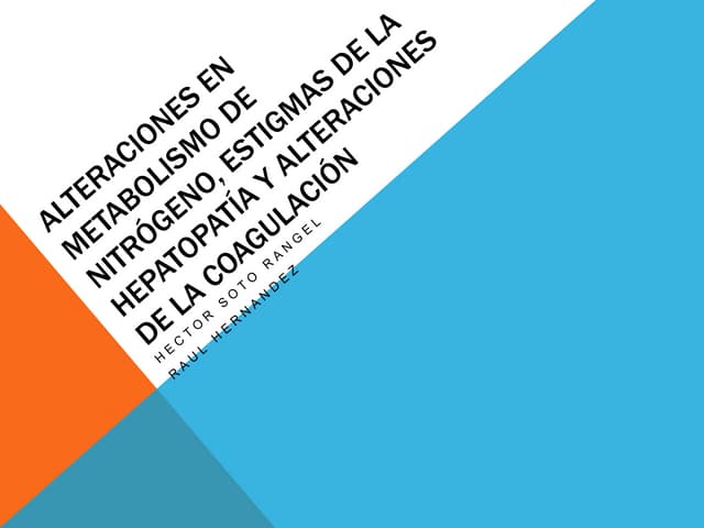Alteraciones en el metabolismo del ...