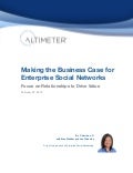 Altimeter Report: Making The Business Case for Enterprise Social Networks