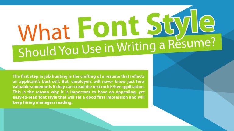 best font to use for a resumes
