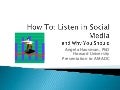 Listening and Monitoring in Social Media: American Marketing Association
