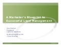 A Marketers Blueprint To Successful Lead Management