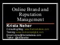 Online Brand And Reputation Management - American Marketing Association Word of Mouth Presentation