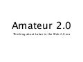 Amateurs and Professionals in Information Technology
