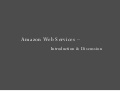 Amazon WS Overview
