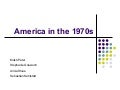 America In The 1970s