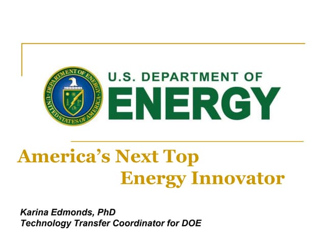 America's Next Top Energy Innovator...