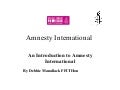 Amnesty Speech Introduction To Amnesty