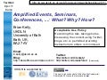 Amplified Events, Seminars, Conferences, ...: What? Why? How?