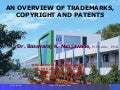 An Overview Of Trademarks, Copyrights And Patents