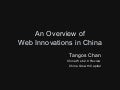 An Overview of Web Innovations in China