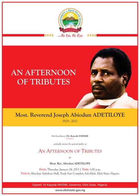 An Afternoon Of Tributes