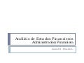 Analisis de Estados Financieros