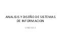 Analisis Y DiseñO De Sistemas De Informacion