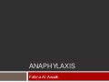 Anaphylaxis