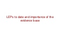 LEPs to Date and the Importance of the Evidence Base - Andrew Field (BIS)