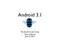 Android 3.1 - Portland Code Camp 2011