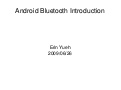 Android Bluetooth Introduction