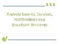 Android intents, notification and broadcast recievers