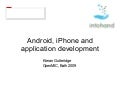 Android, iPhone and application development