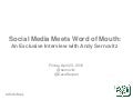 Social Media Meets Word of Mouth