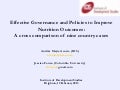 Effective Governance and Policies to Improve Nutrition Outcomes