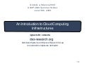 An Introduction To Infarstructures For Cloud Computing V0.2