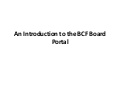 An introduction to the board portal