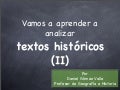 Análisis de textos históricos (II)