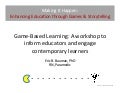 Game-Based Learning: A workshop to inform educators and engage contemporary learners 