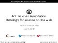 AO: Annotation Ontology for science on the web