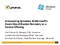 Announcing Symantec & Microsoft’s Azure Cloud Disaster Recovery as a Service Offering