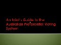 An outline of the australian preferential voting system
