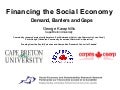 Surveying the Financing of the Social Economy: Demand, Supply, and Gaps