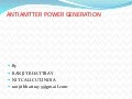 Antiamtter power generation