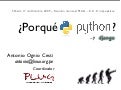 ¿Porqué Python? ...y Django